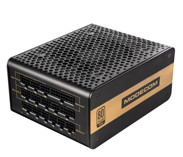 MODECOM VOLCANO 750 GOLD 120mm FAN ZASILACZ KOMPUTEROWY 80+ GOLD ZAS-MC90-SM-750-ATX-VOLCANO-GOLD - 325340 - zdjęcie